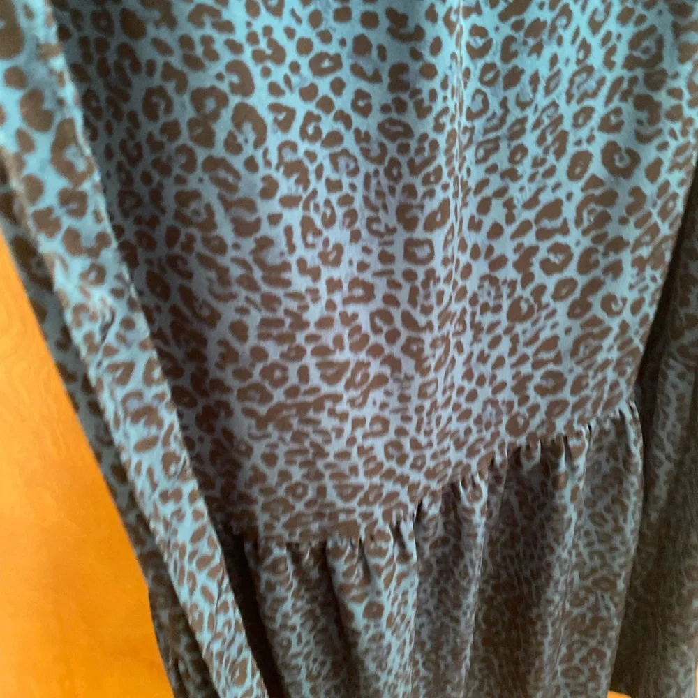 Animal Print Teal Dress US 4 - Picture 3 of 6